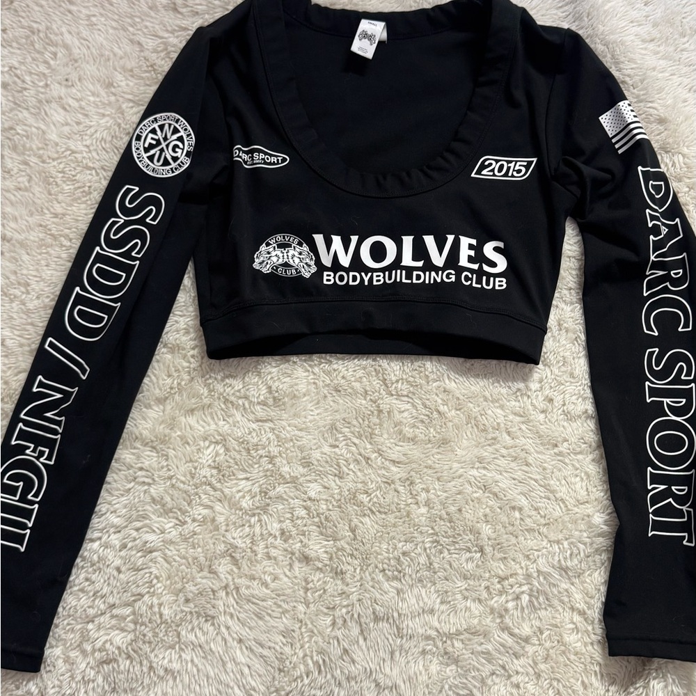 Darc Sport Black Crop Top - Wolves Bodybuilding Club